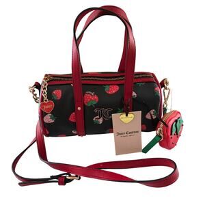 JUICY COUTURE Sweet N Juicy Mini Barrel/Crossbody  Bag color Strawberry Liquori